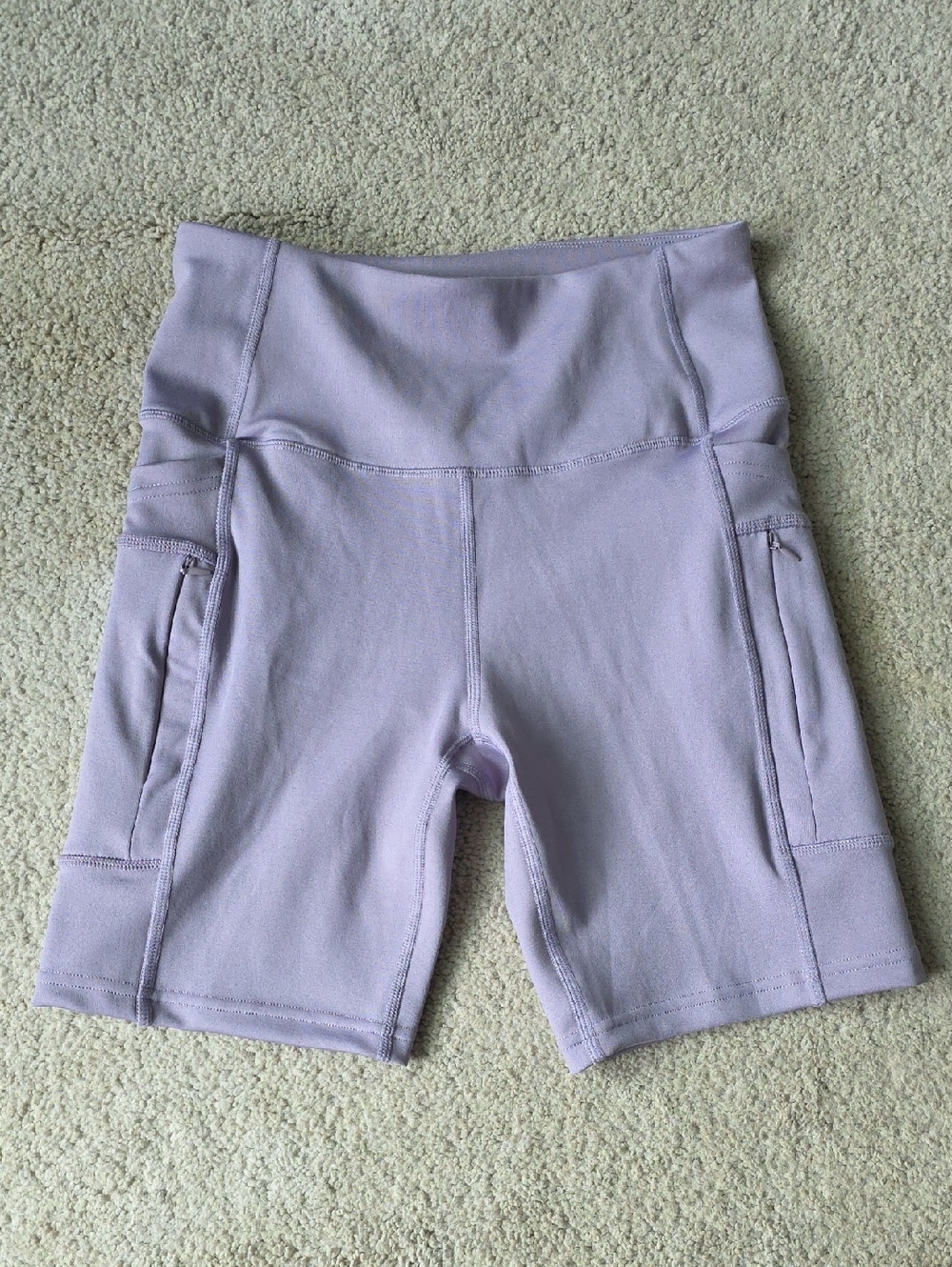 Nicole Miller Sport Lavender Bike Shorts with Side Pockets